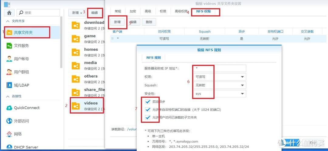 设置文件夹nfs权限