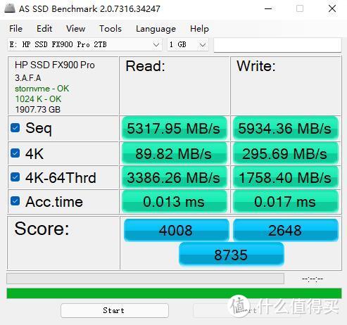 综合表现强大无短板、惠普（HP）FX900 PRO系列PCIe4.0固态硬盘2TB 评测