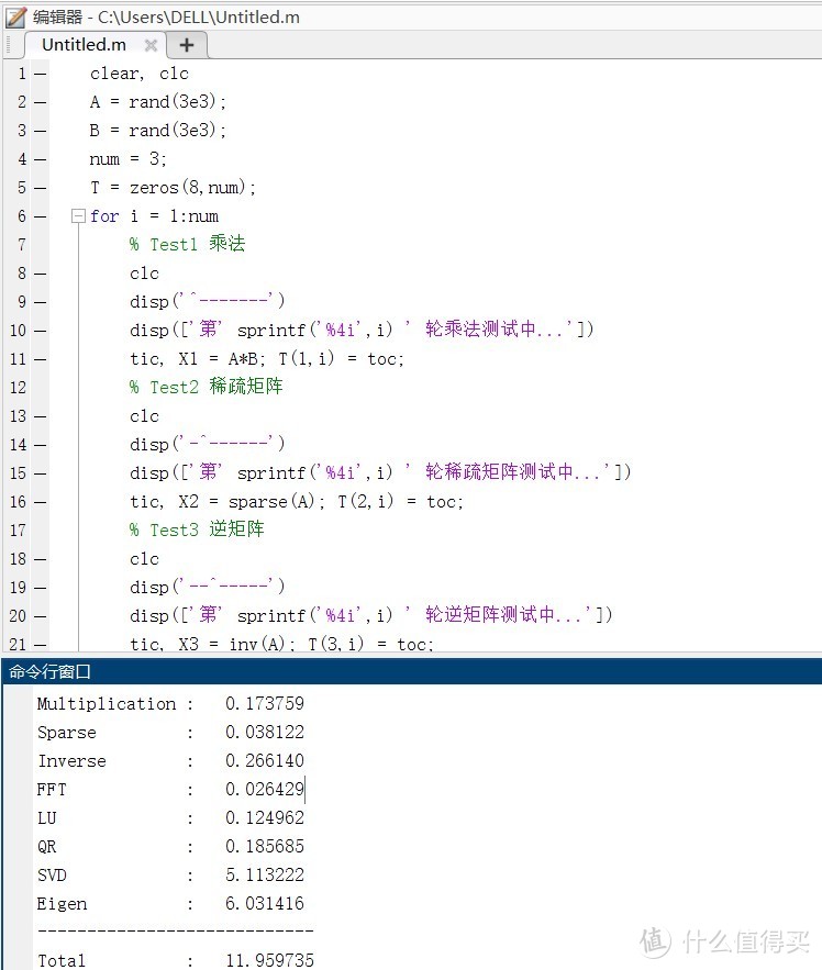 ▲ MATLAB R2021a 知乎网友测试基准