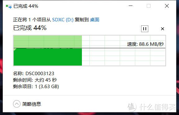 ▲ 基于SD7.0协议的满血SD卡槽实际读取速度