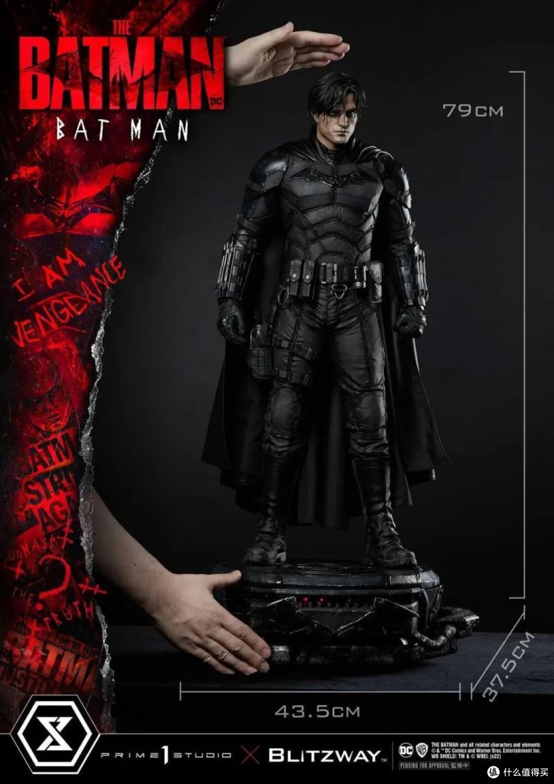 蝙蝠侠雕像抢先公开逼真再现罗伯特帕丁森阴郁神态