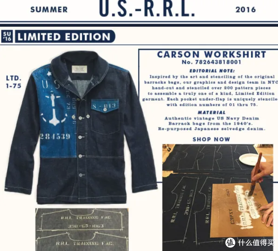 衬衫爱好者不能少的海军蓝衬衫-RRL Carson Workshirt