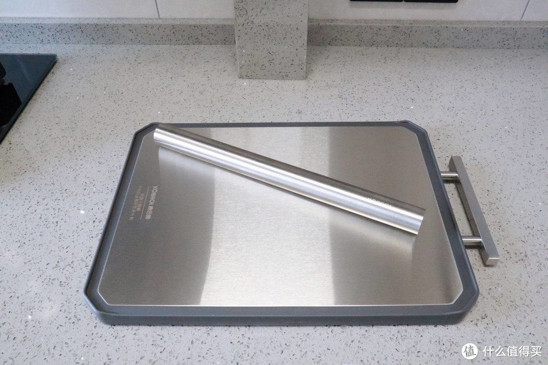 厨房选菜板有说道,康巴赫双面抗菌不锈钢菜板体验_砧板_什么值得买