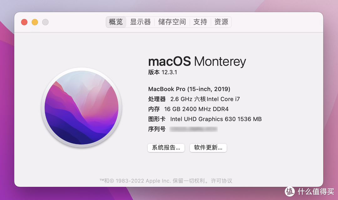 帮公司产品设计部小姐姐重装系统，顺手升级到最新macOS版本：2019款MacBook Pro 15英寸，对256GB测个速