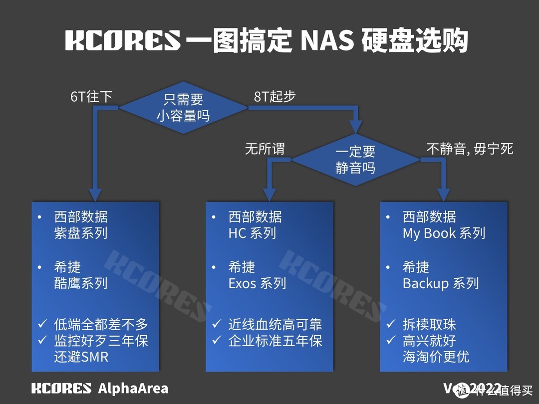 一图搞定 NAS 硬盘选购指南