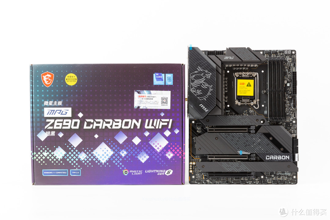 12900KS座驾——微星MPG系列 Z690 CARBON WIFI 暗黑板开箱分享