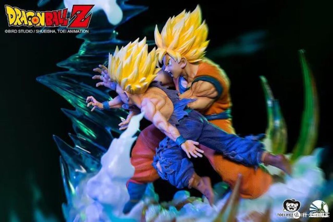 infinity studio《七龙珠z》悟空悟饭vs沙鲁1/6 比例雕像