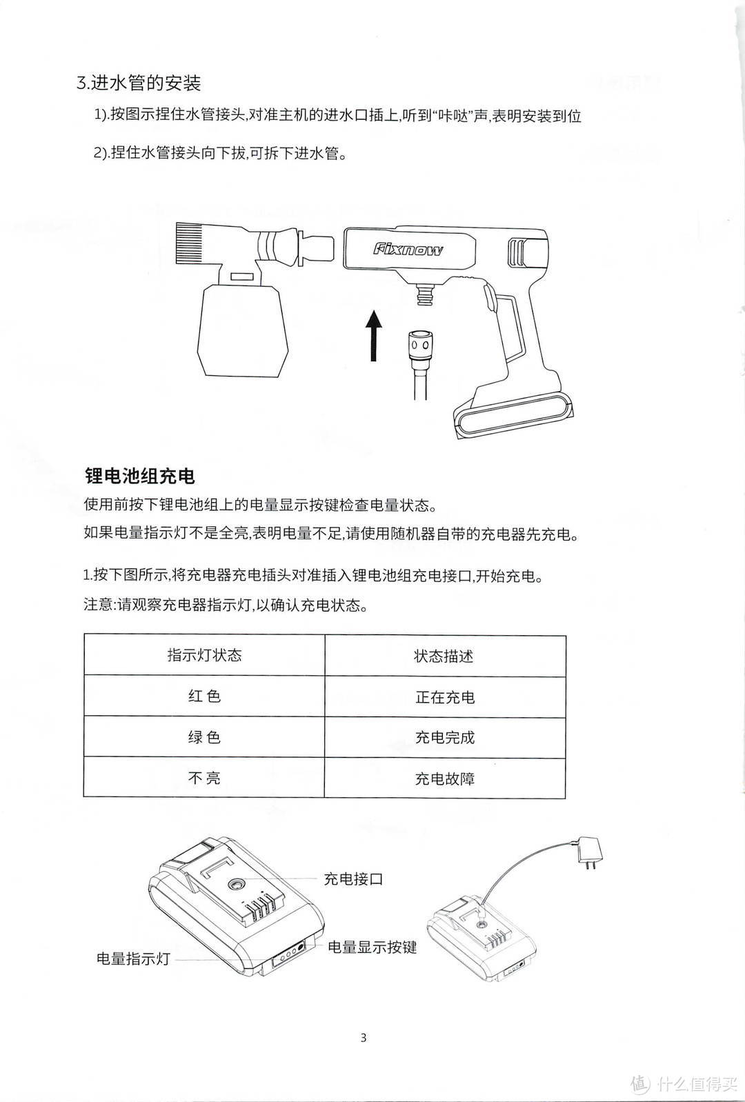 清洁好帮手/电动冲洗枪（含说明书）Fixnow家用无线洗车机小型高压水枪锂电洗车神器手持便携儿童玩具