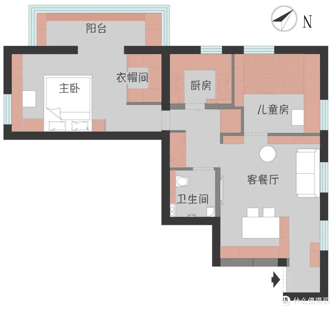 真·收纳狂魔！66㎡挤出20㎡收纳+步入式衣帽间！！