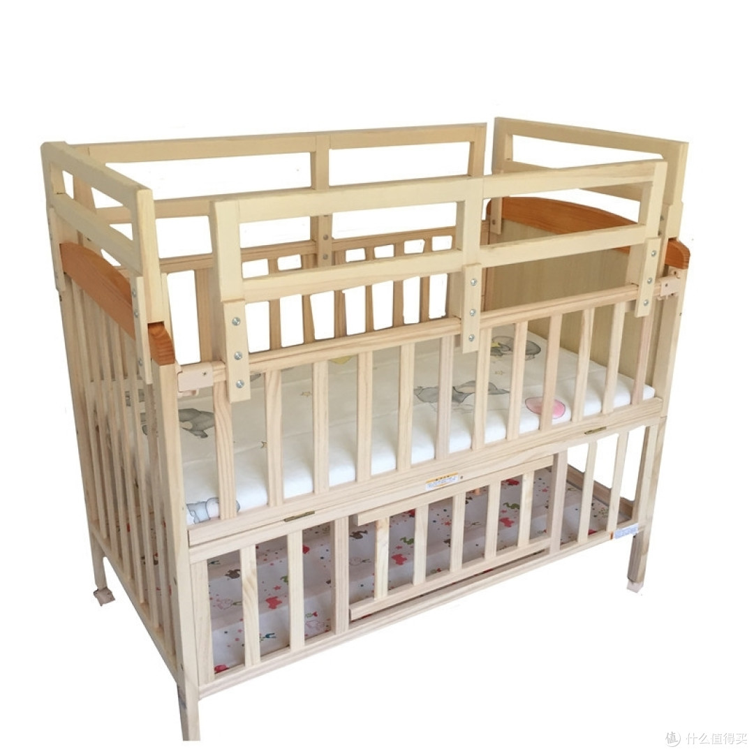 增高防护手工diy纯实木婴儿床增高护栏