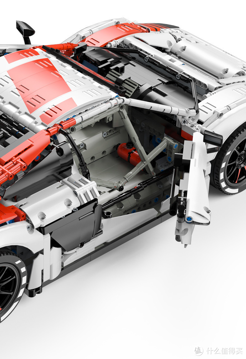 星辉带来了奥迪车厂正版授权-奥迪R8 LMS-GT3 1：8超跑积木车
