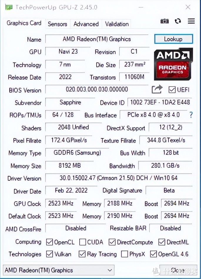 新卡新气象，蓝宝石RX6650XT 8G超白金首发测试