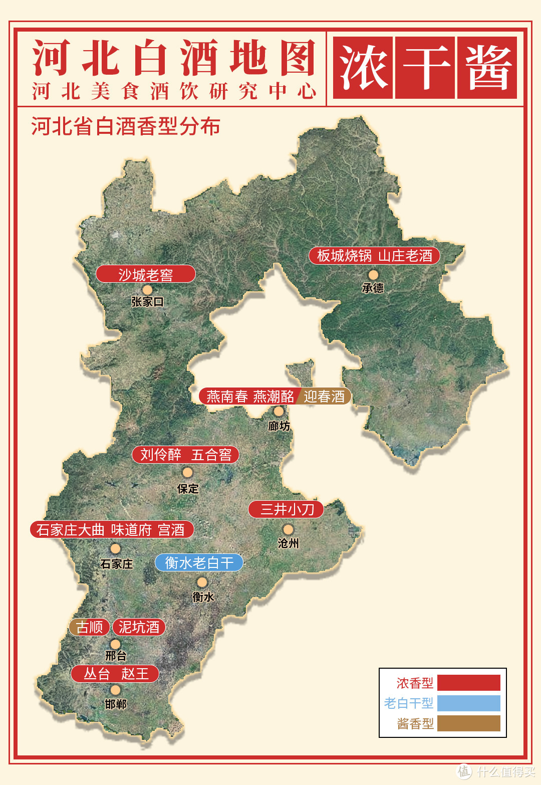 河北主流白酒酒厂（或品牌）地图