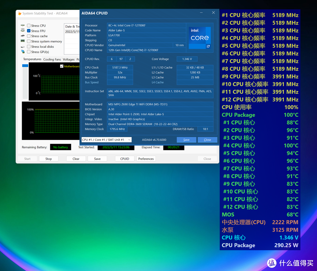 三款千元级一体式AIO 360水冷大比拼横测，压得住接近300W的12700KF吗？