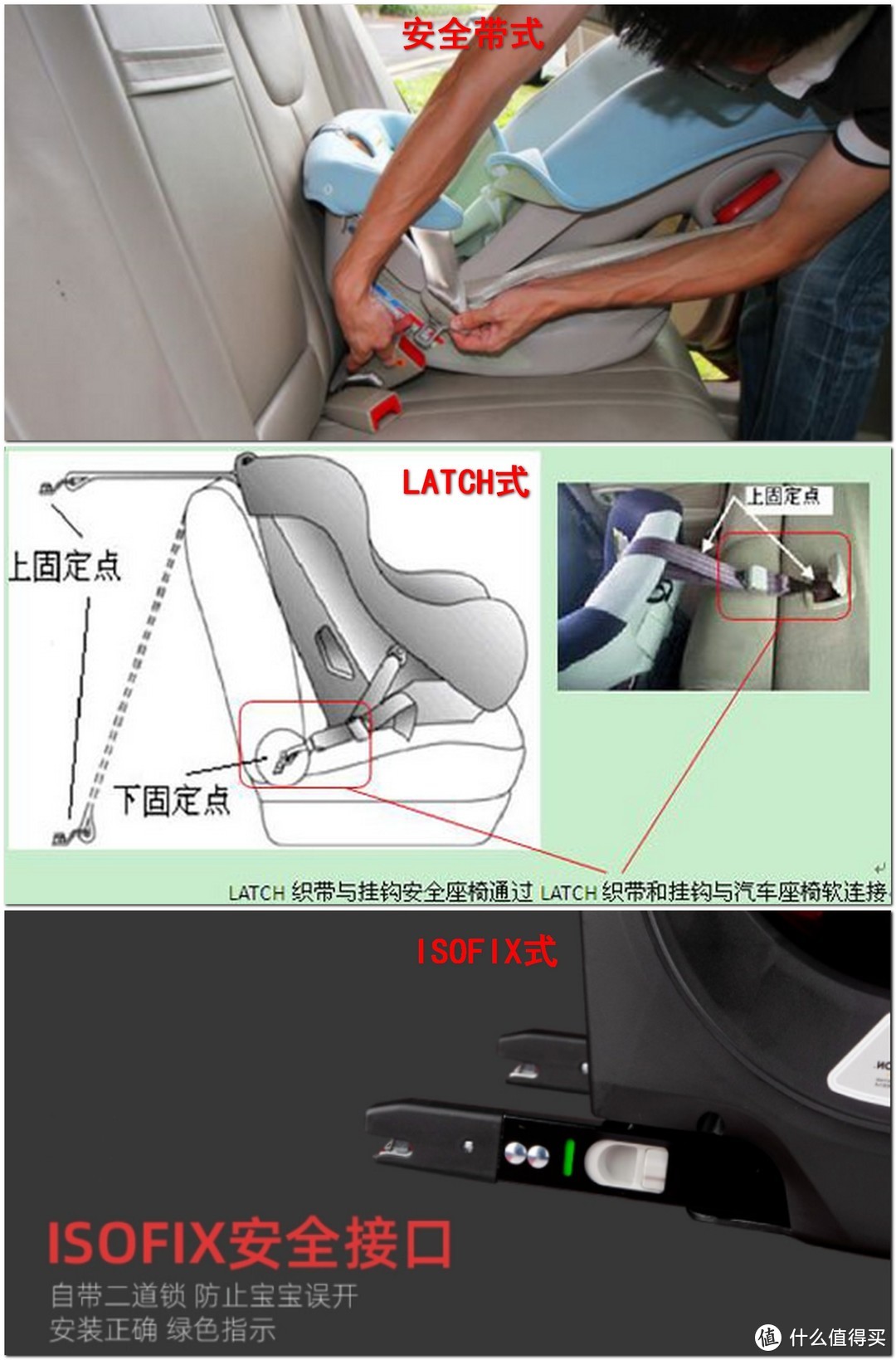 latch固定属于软连接,建议优先选择硬安装的isofix,它安装简单,安全