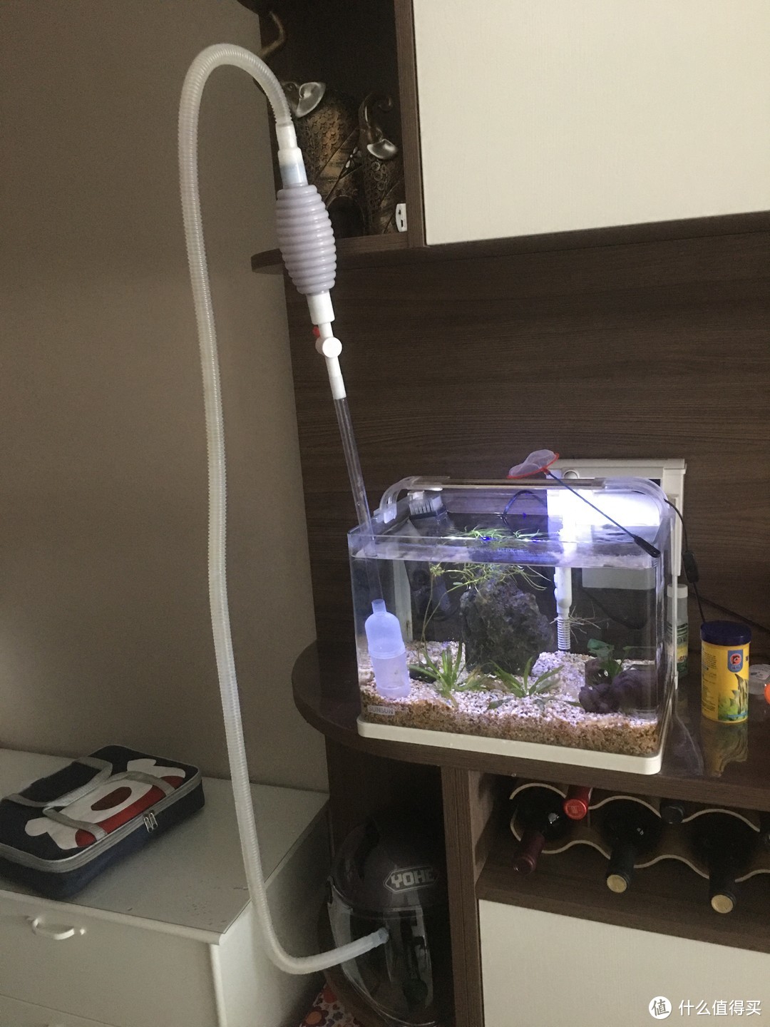 照顾鱼生篇四自己调整更方便森森手动鱼缸换水器