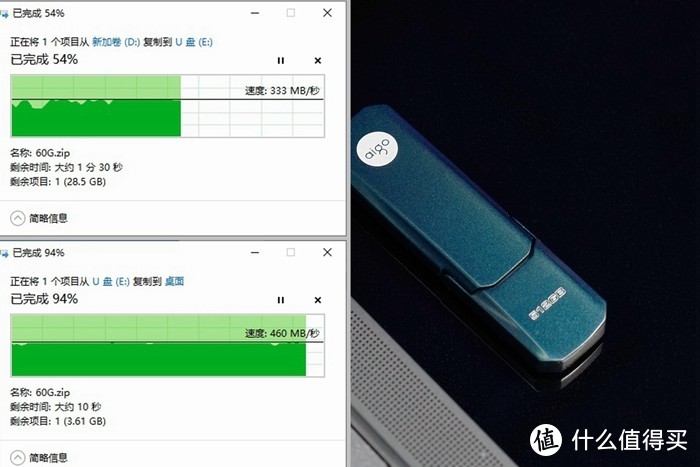 aigo U396高速USSD固态U盘：读写双600MB/s，刷新存储速度新体验