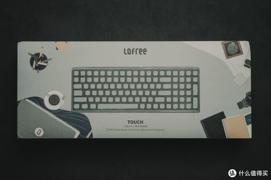 颜值与功能并存的键盘|Lofree洛斐小翘水泥灰100键蓝牙机械键盘