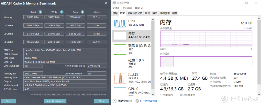 5200MHz！12代Intel选D4还是D5？附宏碁掠夺者Vesta II DDR5内存实战