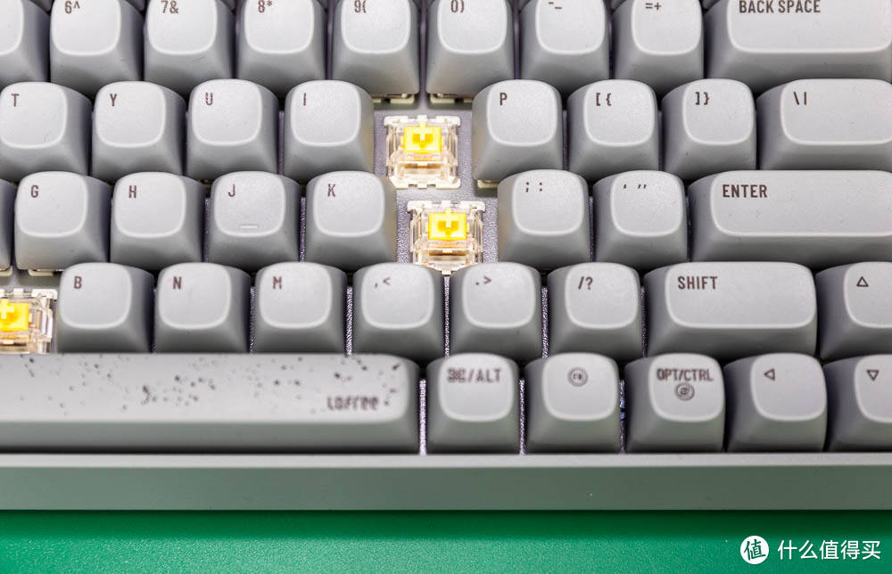 Lofree洛斐小翘100三模机械键盘水泥灰黄轴版轻体验