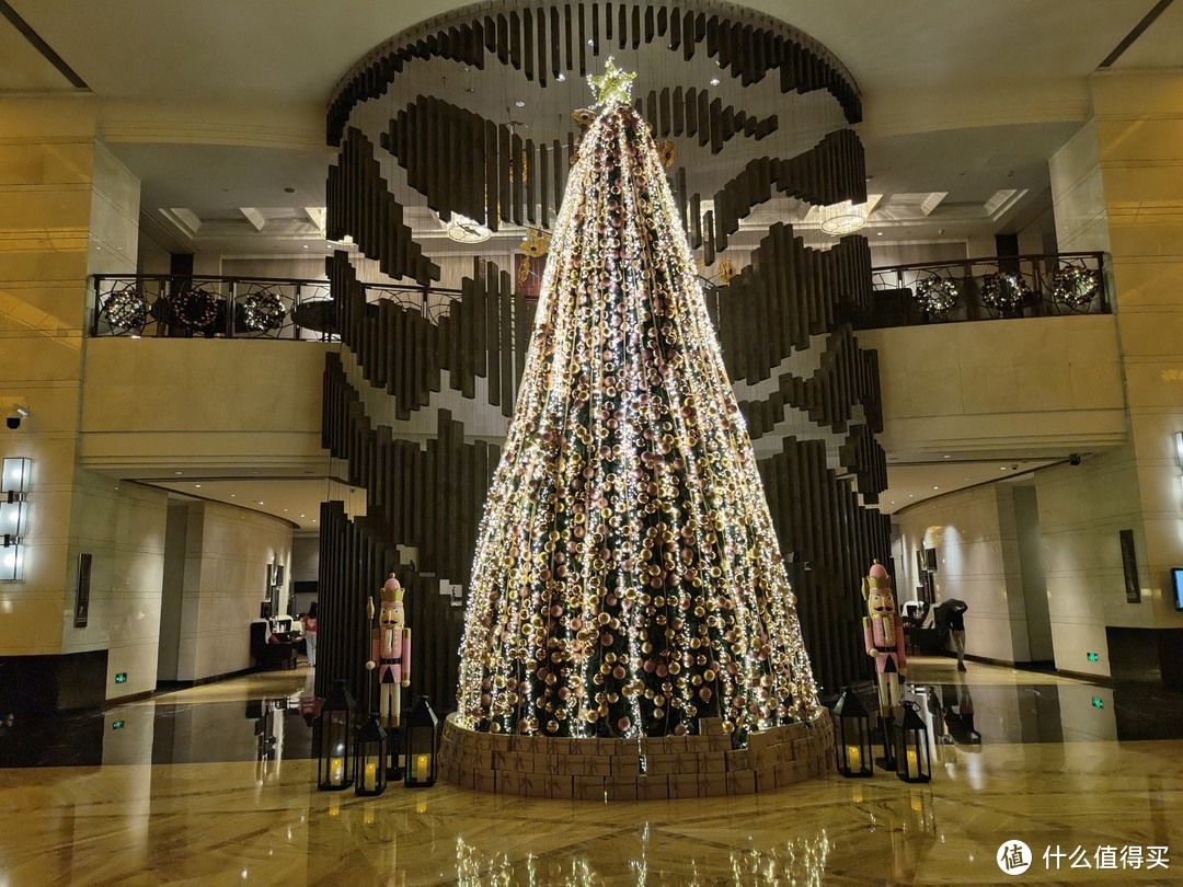 酒店大堂前的圣诞树