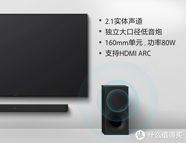 索尼发布HT-S400入门级回音壁音响 2.1声道大口径低音炮