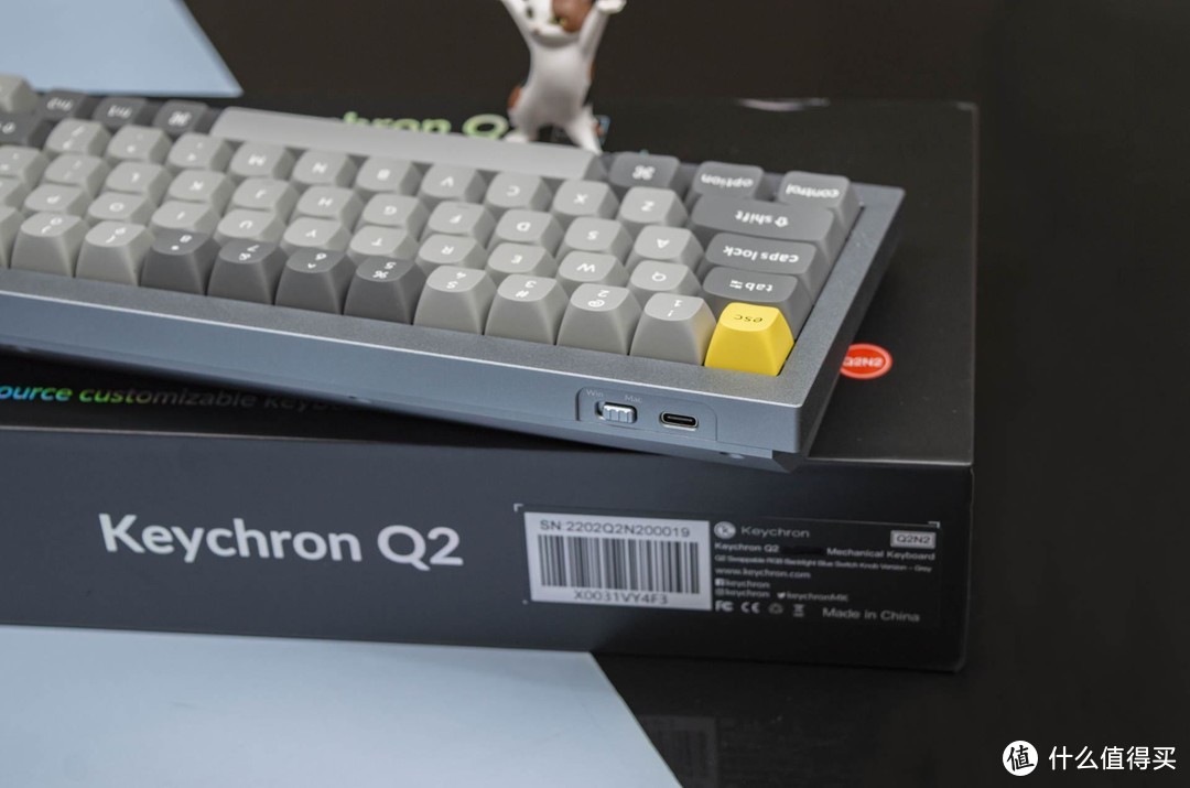 千元内的铝坨坨:Keychron Q2N旋钮版开箱