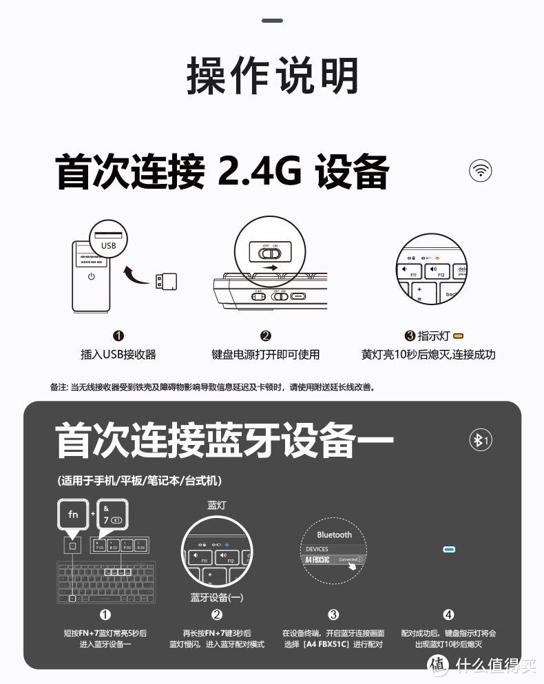 双飞燕飞时代系列多设备剪刀脚无线蓝牙键盘好用