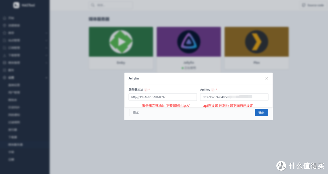 设定jellyfin api接口