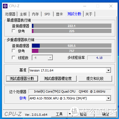 CPU-Z CPU跑分