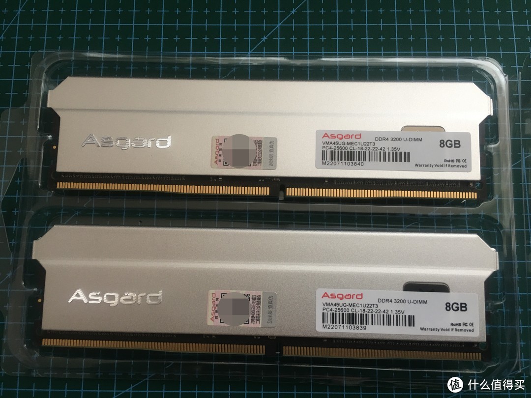 性价比不错 阿斯加特 FREYR 弗雷 DDR4 3200 台式机内存条16GB（8Gx2）套装 