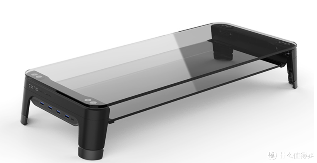 纯娱乐向，DIY黑胡桃木板&玻璃板双层桌面增高支架