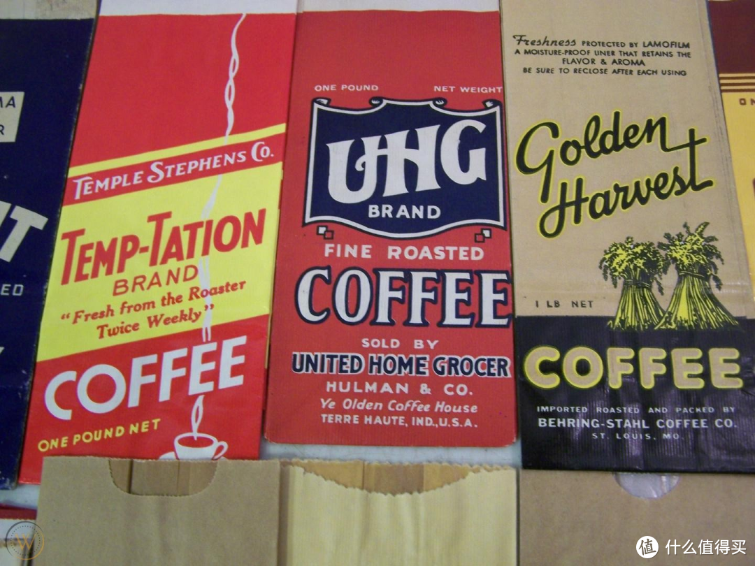 来自1940年的咖啡纸包装袋