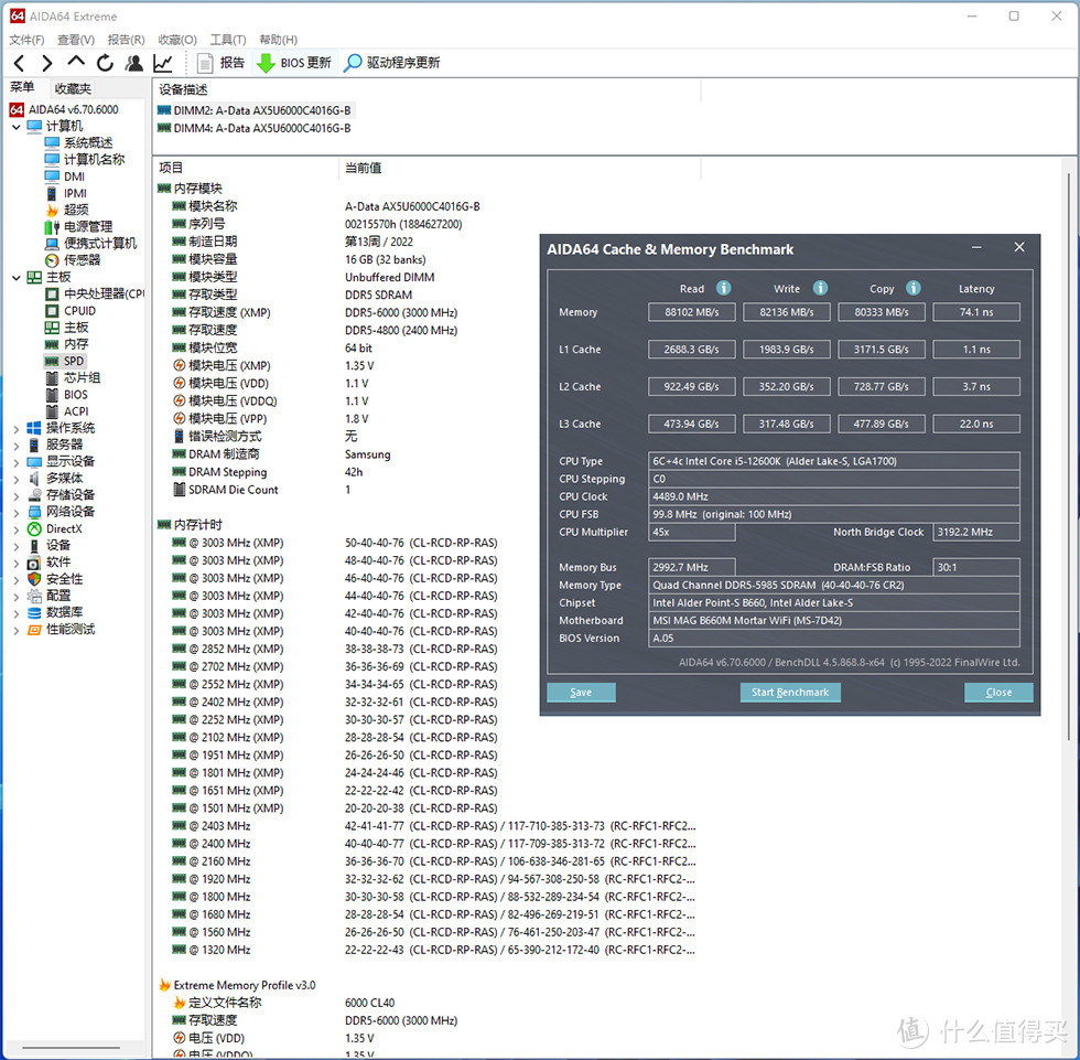 12600K+B660M+XPG DDR5，微星刀锋100R机箱装机秀