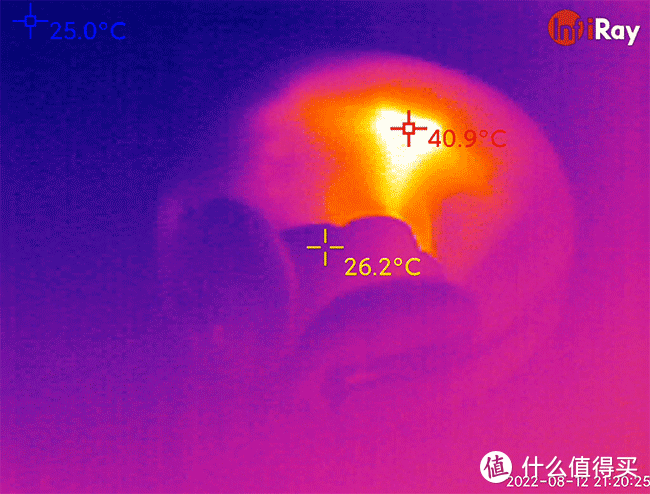 热成像仪拍摄的温度图