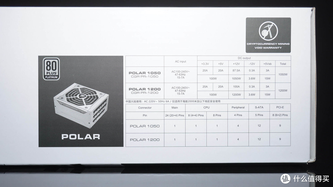 我要的大心脏 骨伽POLAR白金全模组1200W节能电源