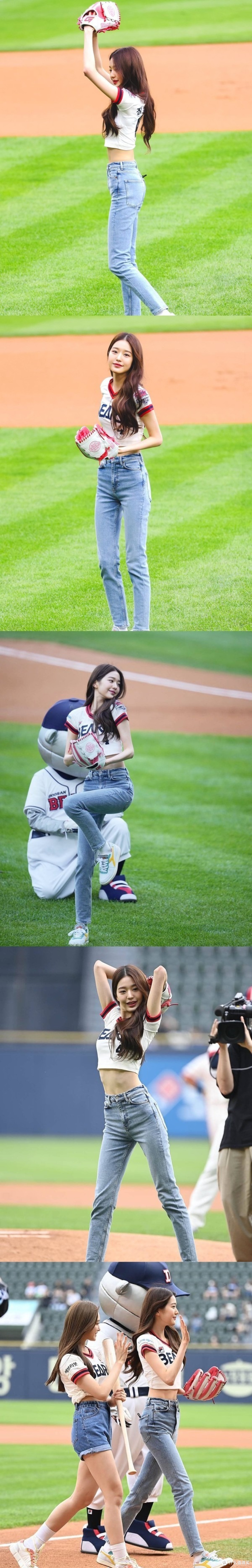 18岁"南韩腿精"张元英,元气美人的搭配甜度爆表了!