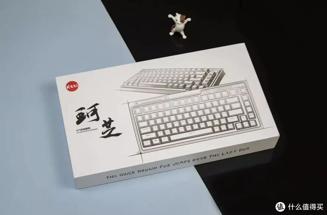 Kzzi珂芝K75金粉V2三模机械键盘开箱