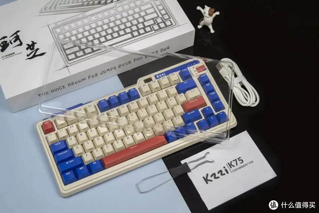 Kzzi珂芝K75金粉V2三模机械键盘开箱