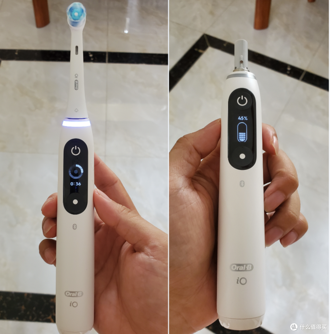 欧乐b io7云感刷开箱和对比ib9000_电动牙刷_什么值得买