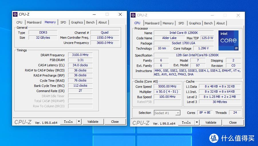 CPUZ截图（6200MHz C34）