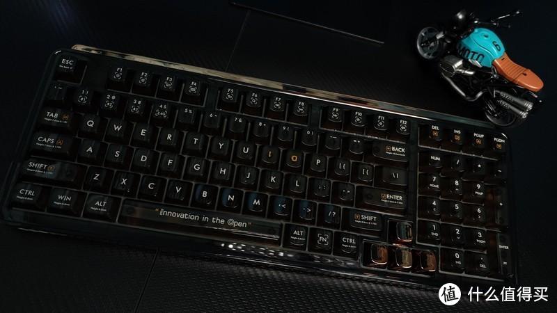 Gasket结构 透明晶体键帽 米物客制化机械键盘BlackIO 98