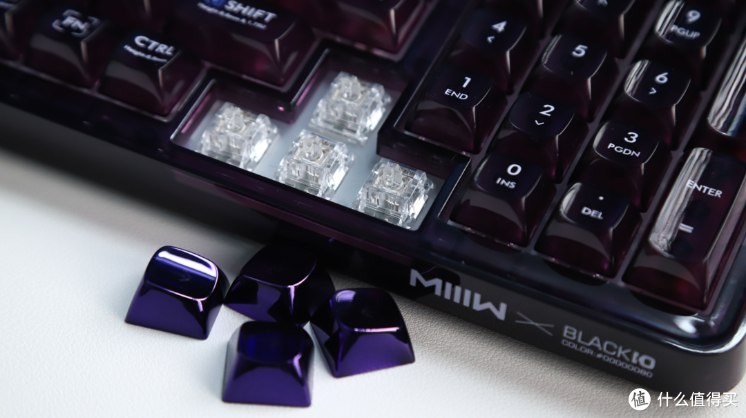 米物客制化机械键盘BlackIO 98体验：透明黑晶与透明风格的完美邂逅，太帅了！