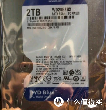 西部数据(Western Digital)蓝盘 2TB SATA6Gb/s 256MB 7200RPM 台式机械硬盘杠杠滴