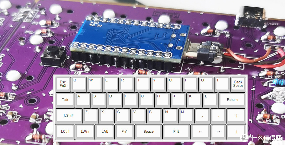 带RGB的最简可编程直列键盘，适合小白制作【Pro Micro】