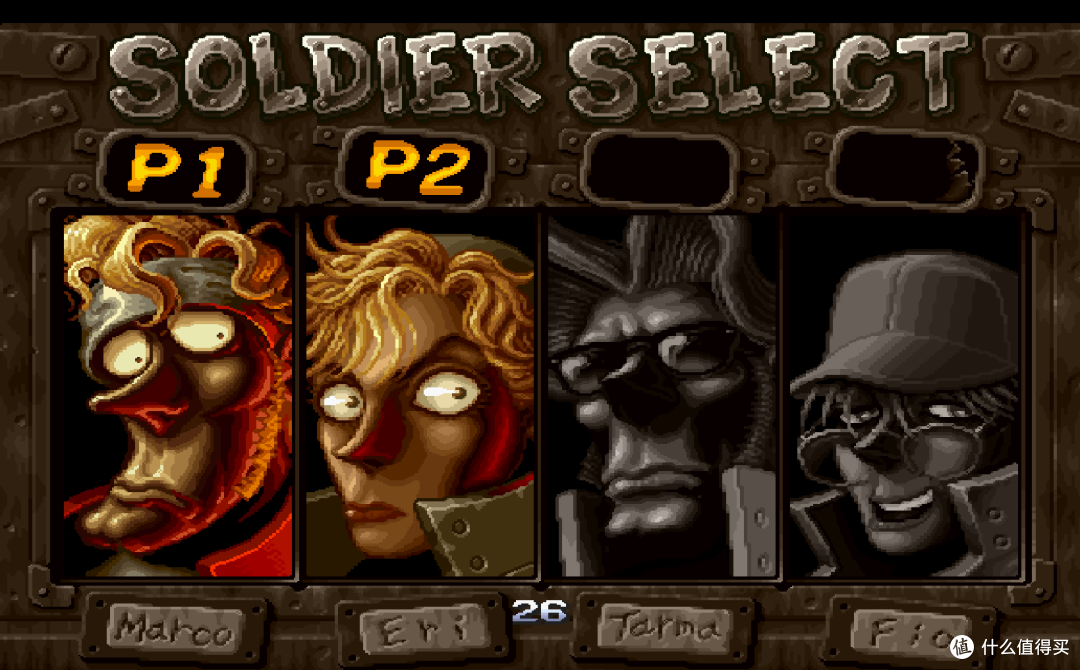 因为游戏的剧情紧连着《合金弹头2》,所以可选人物没有发生变化,但在