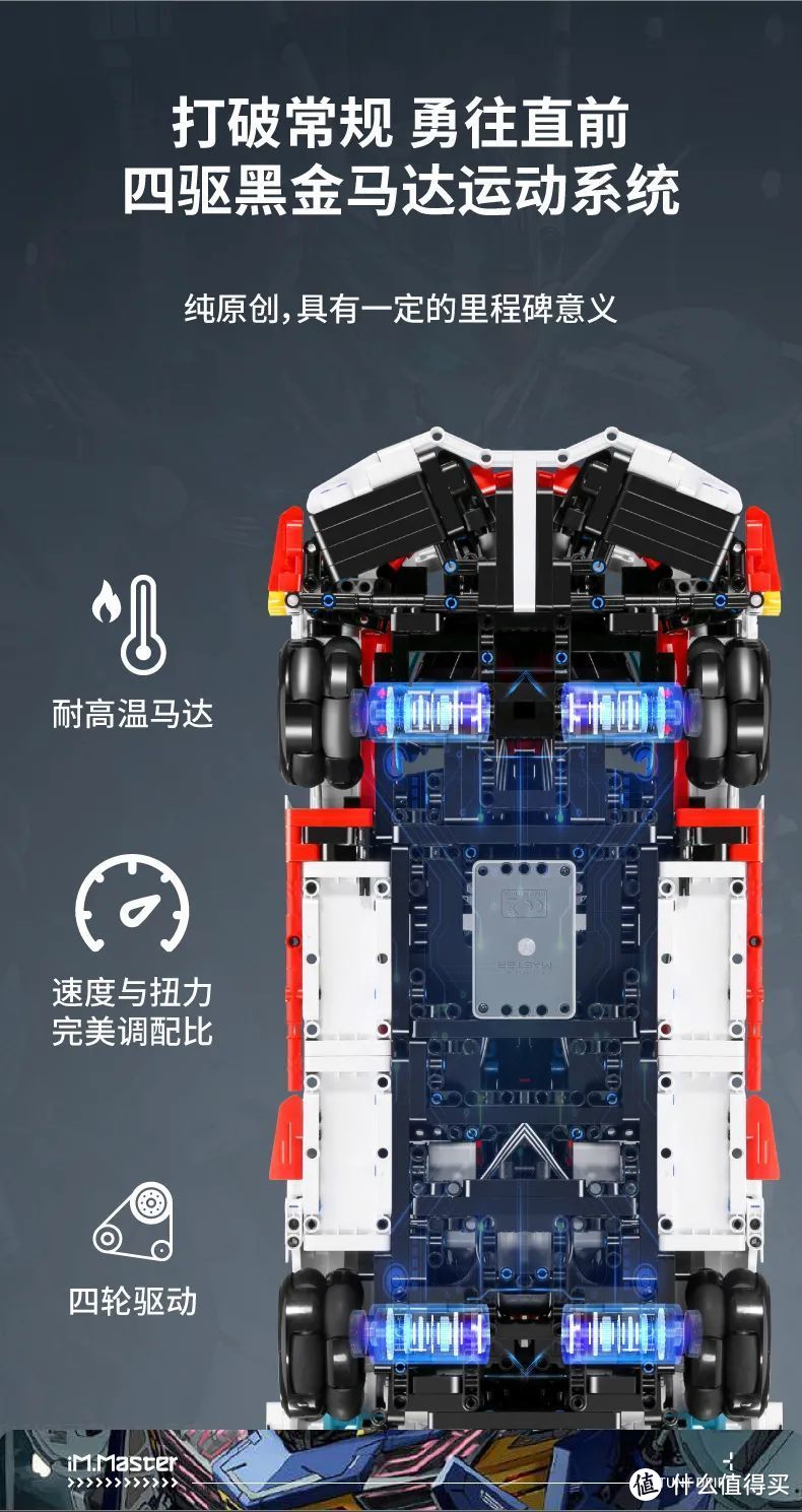 万致积木机械组9809-2 IM.Master高速特技漂移超跑套装开箱预览