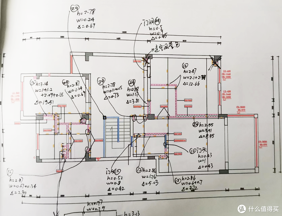 装修过程中用红外线测距仪测量进行核实