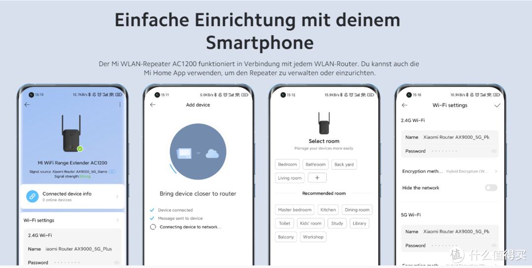 新房蚂蚁搬家 - 全屋WIFI覆盖 - 欧洲发售国内不卖的小米双频AC1200 WIFI信号放大器 - 值得买首发