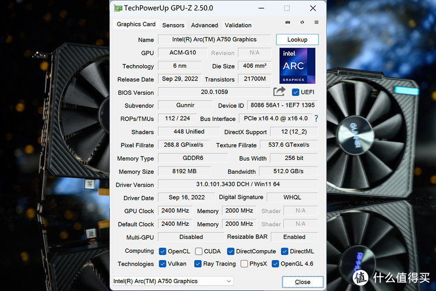 GUNNIR英特尔Arc A770、A750评测：游戏不过不失 生产力有惊喜